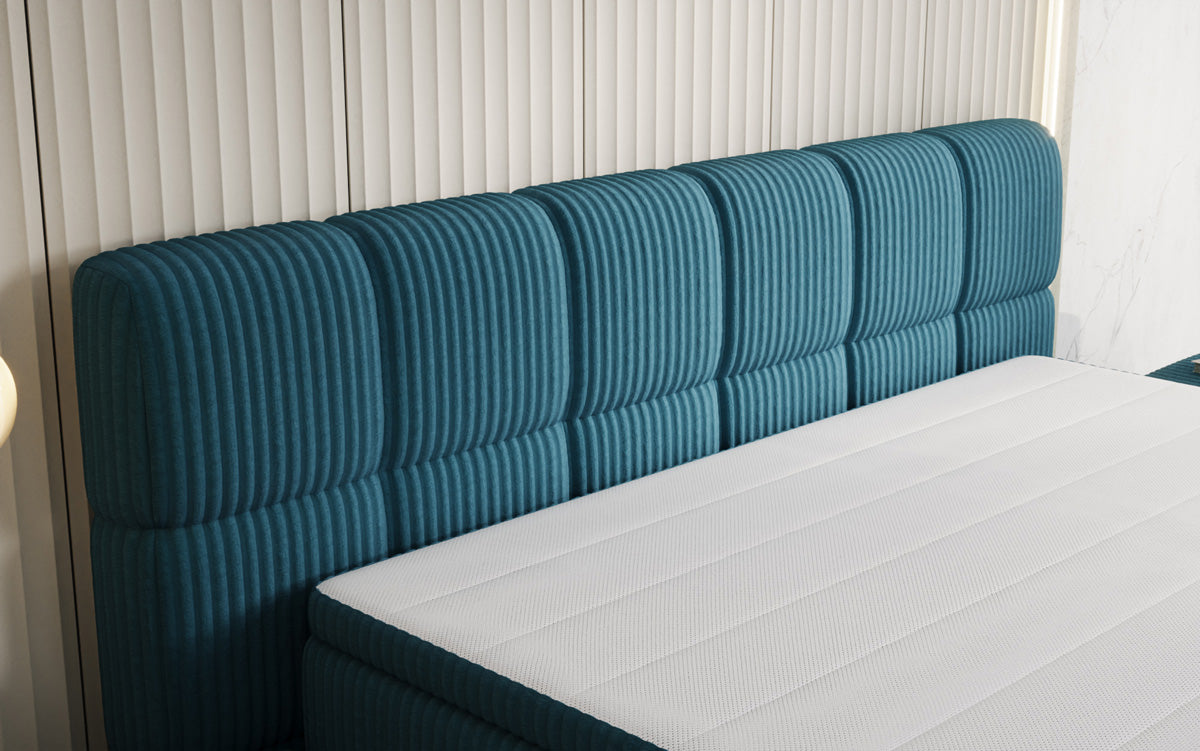 Boxspringbett Bombo in Cord mit Stauraum