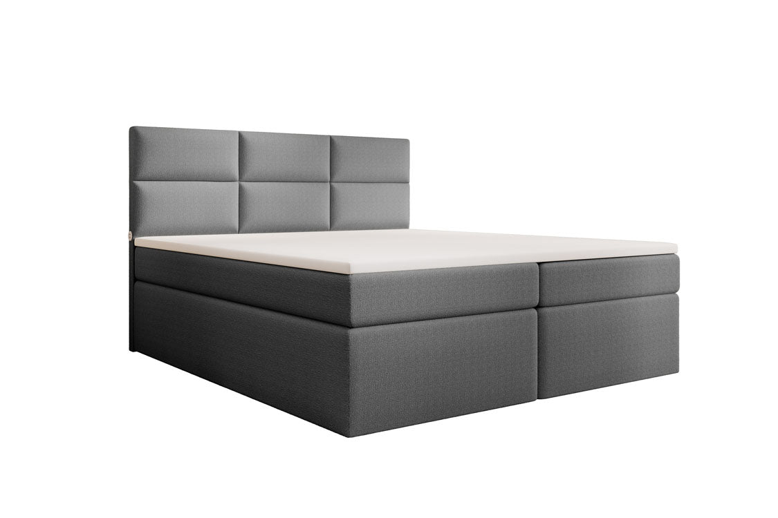Boxspringbett Carito Bouclé mit USB und Stauraum