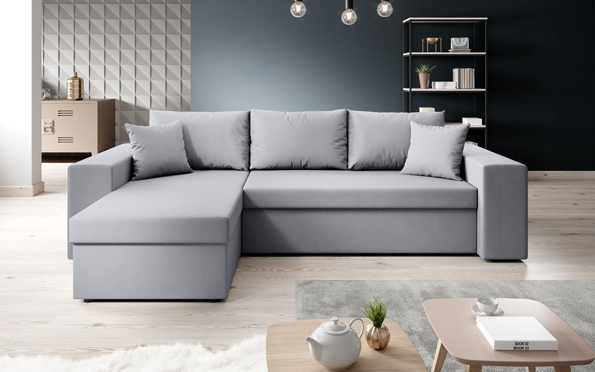 Designer Sofa Denver Stoff mit Schlaf- und Klappfunktion
