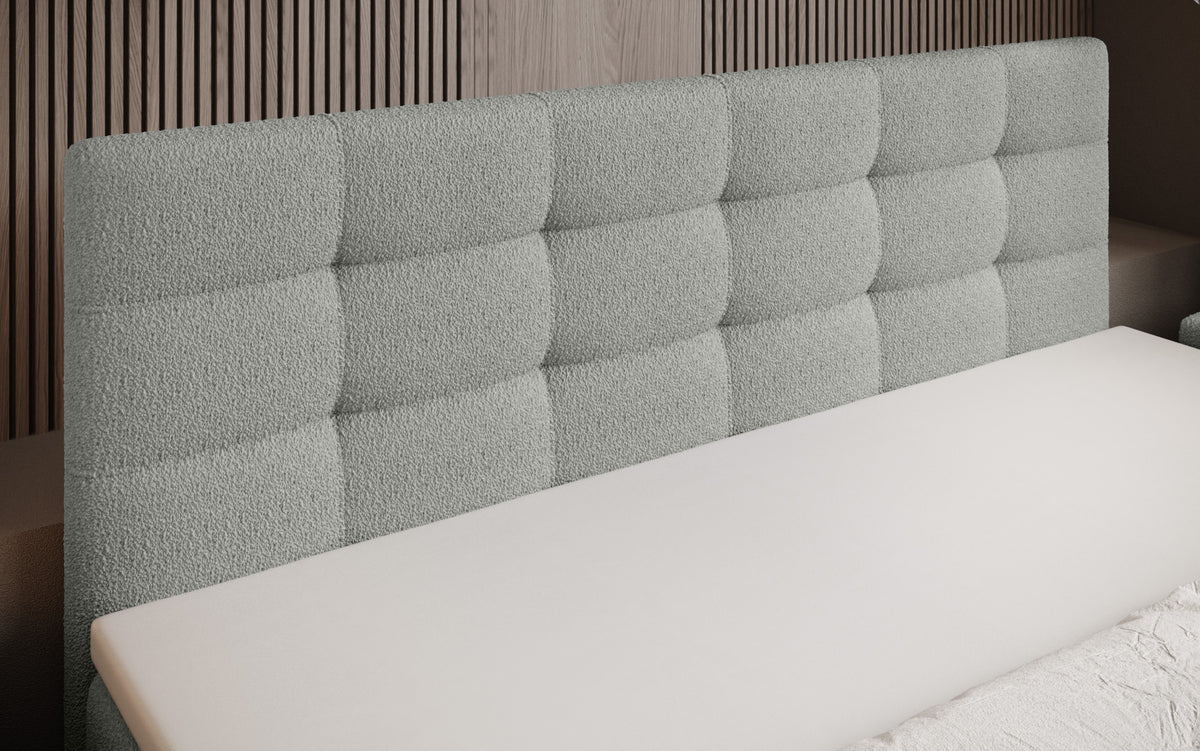 Boxspringbett Luxor Bouclé mit Stauraum