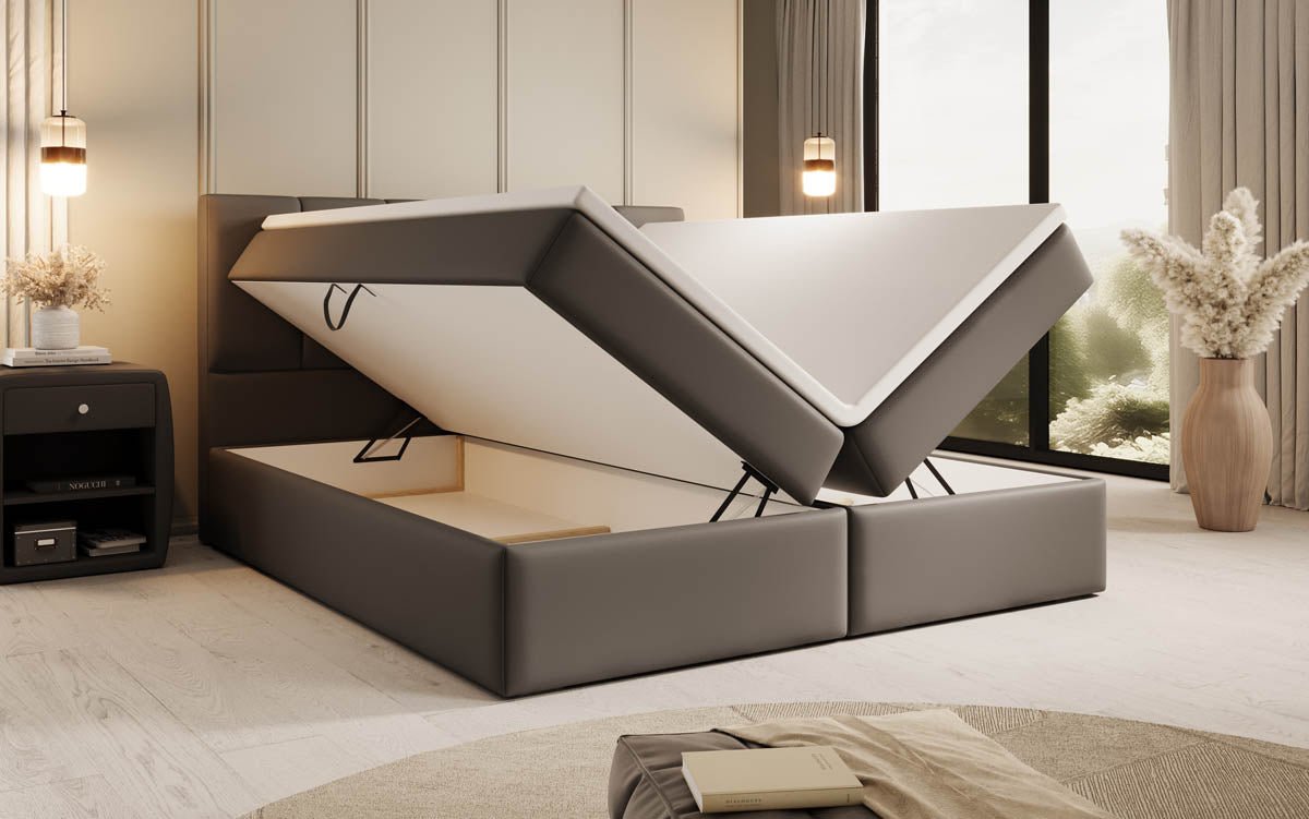 Boxspringbett Aurelia Kunstleder mit Stauraum