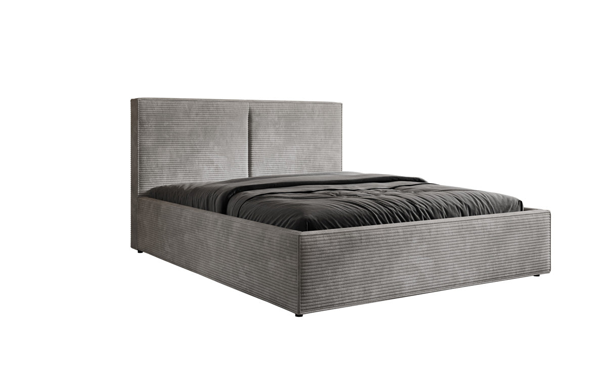 Designer Polsterbett Elara in Cord mit Stauraum