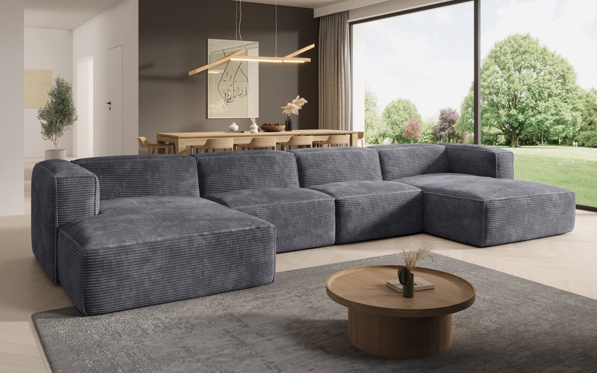 Designer Sofa Comfy U in Cord