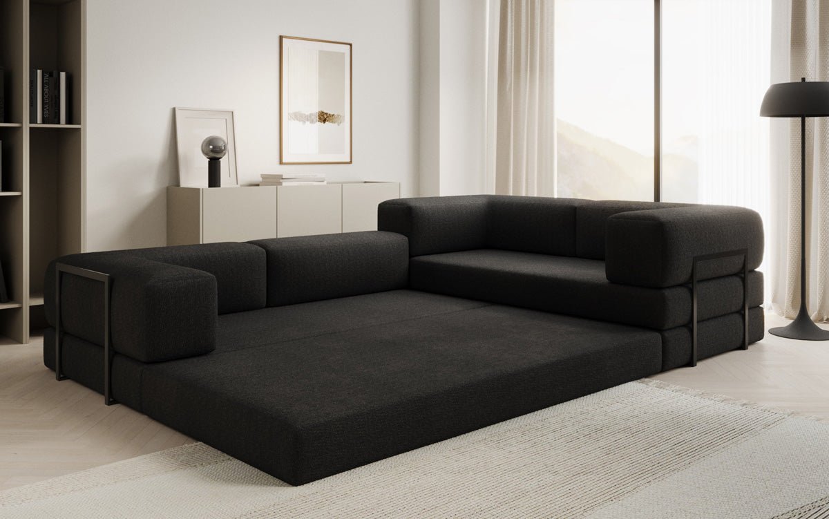 Canapé Designer Lazy L fermé en Bouclé