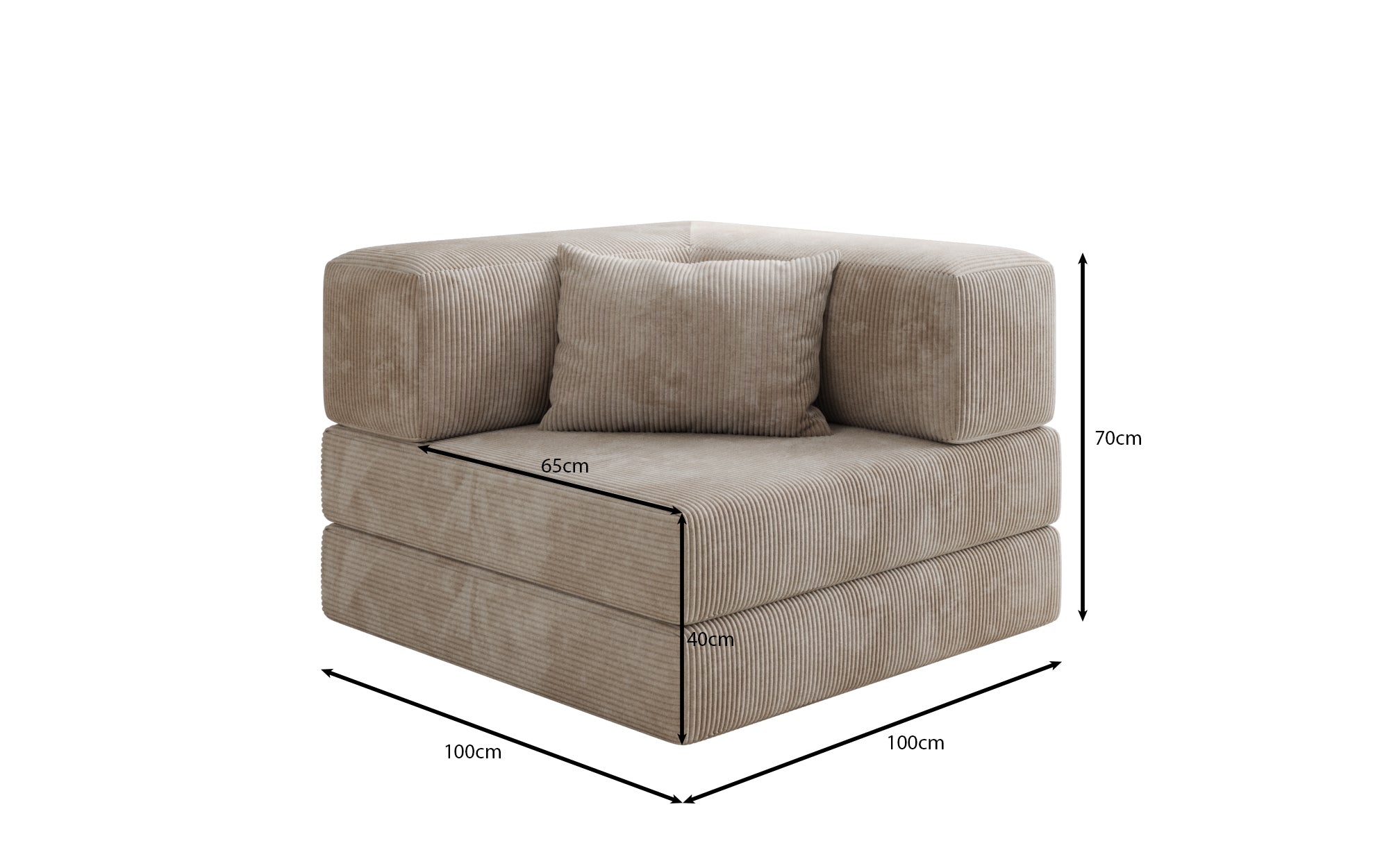 Sofa-Sessel Lazy en corduroy pour designer