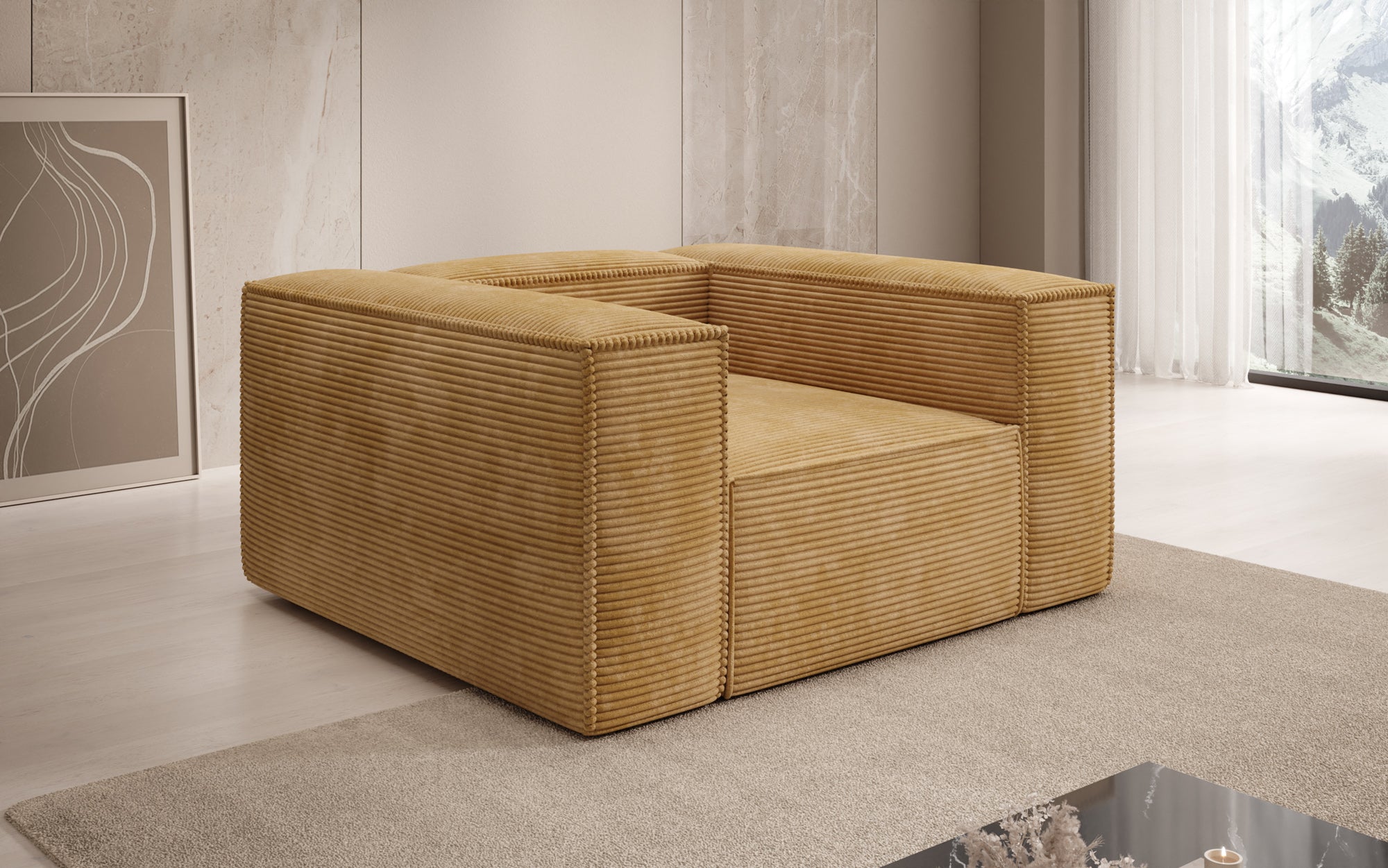 Designer Sofa-Sessel Lesley in Cord