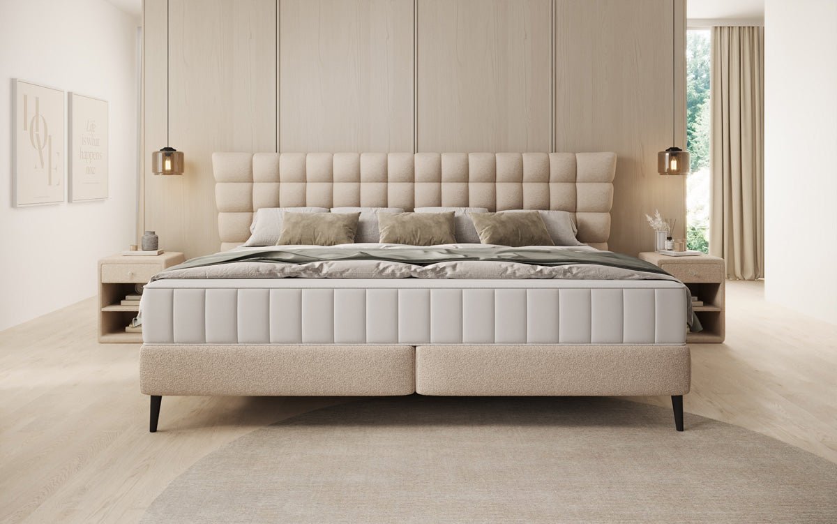 Familien Boxspringbett Bellanova in 220/240x200 in Bouclé