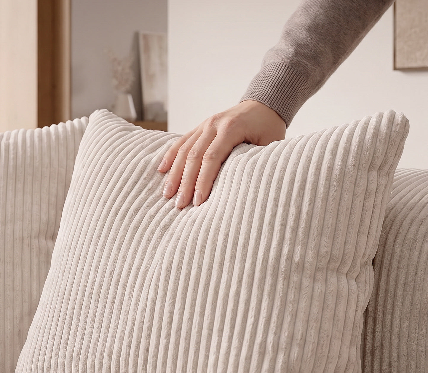 Designer Lounge-Sofa Shelly in Cord