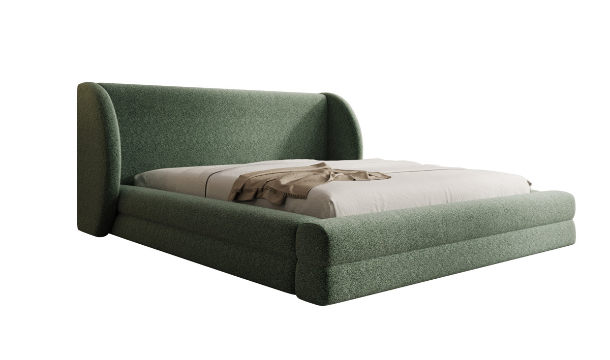 Designer Polsterbett Liv in Strukturstoff mit Stauraum