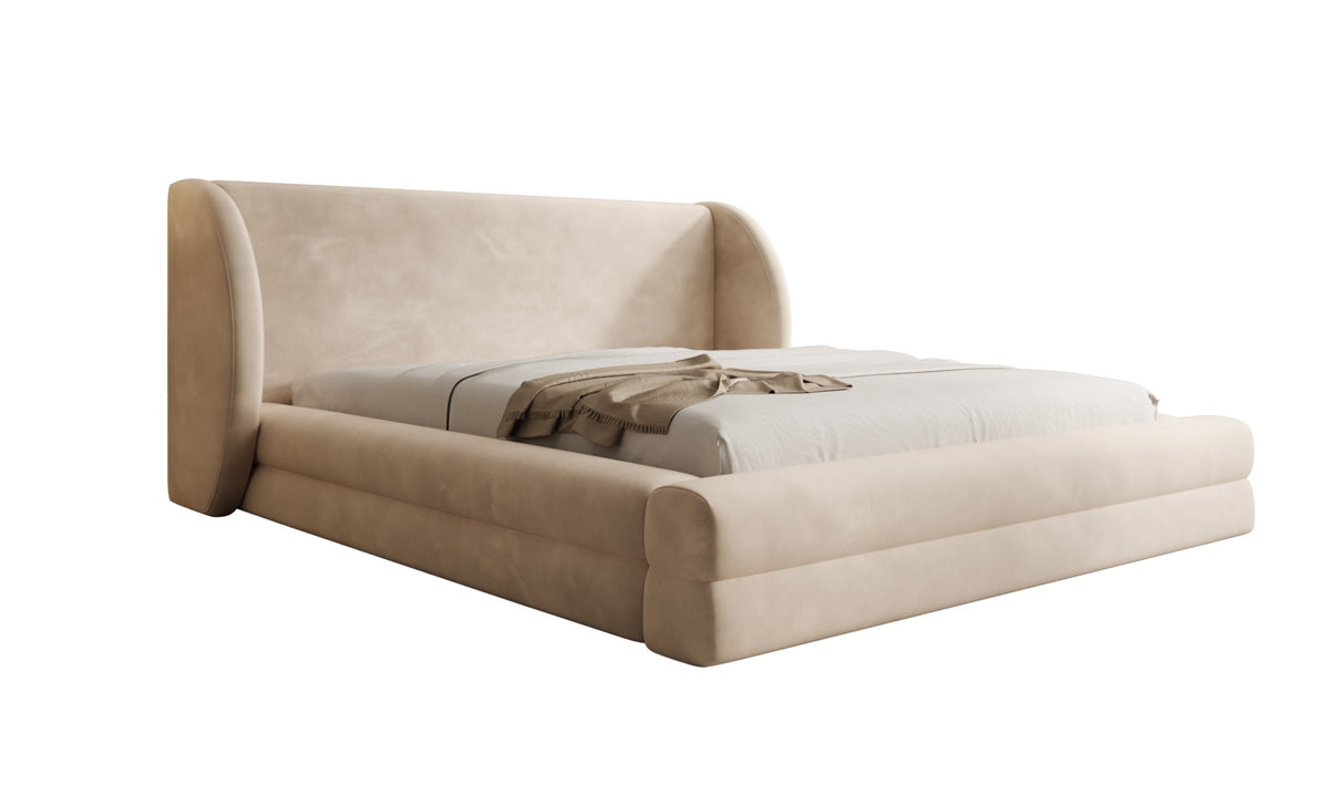 Designer Polsterbett Liv in Samt mit Stauraum