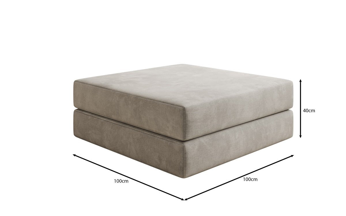 Beistellhocker Lazy in Samt