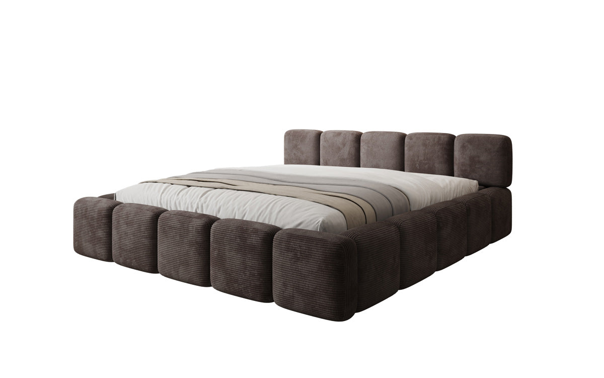 Designer Polsterbett Giulia Cord mit Stauraum