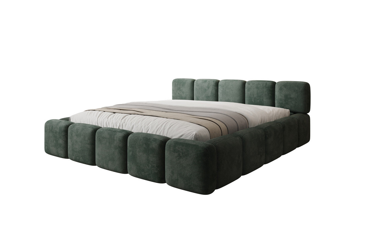 Designer Polsterbett Giulia Cord mit Stauraum