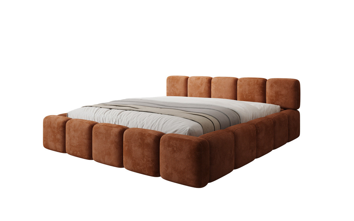 Designer Polsterbett Giulia Cord mit Stauraum