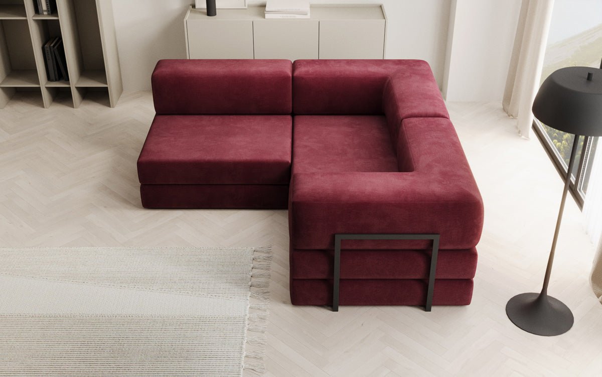 Designer Sofa Lazy L Mini in Samt