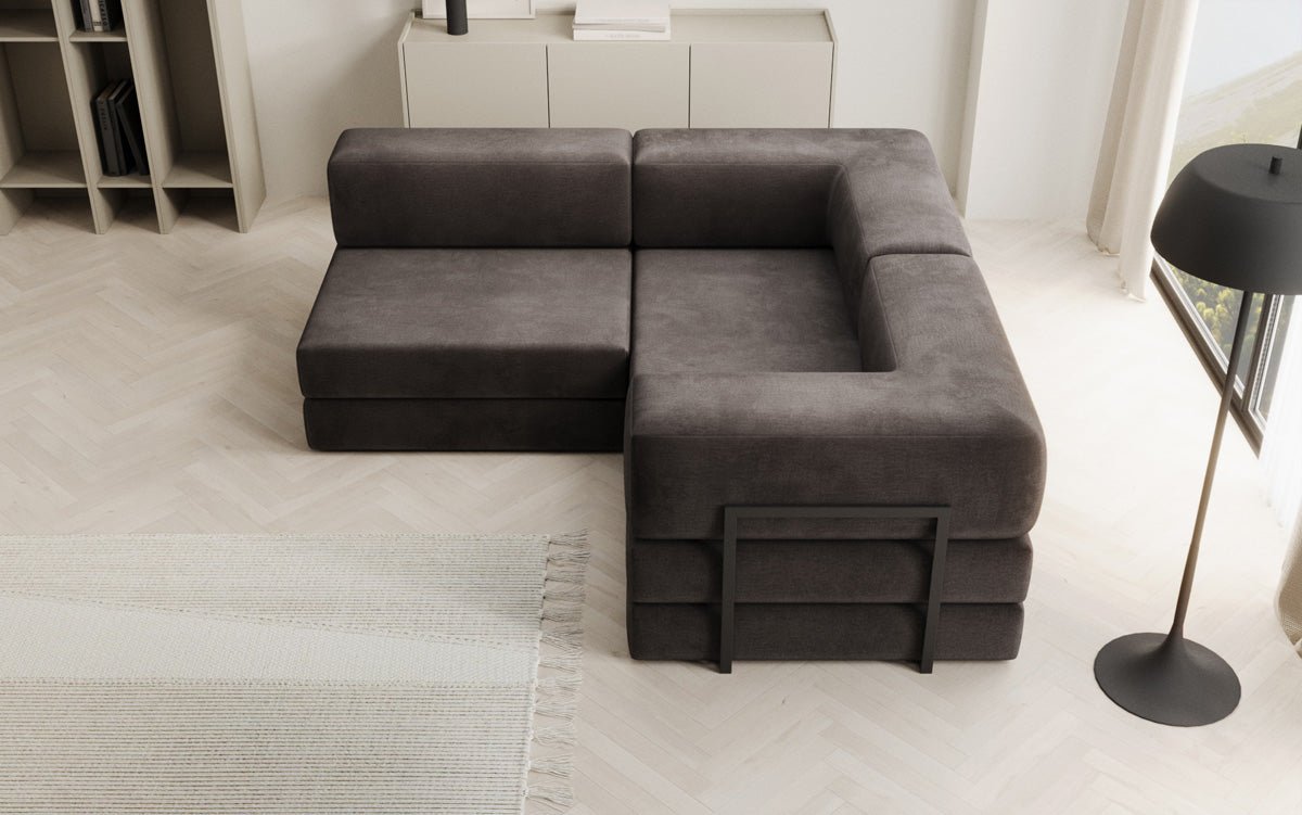 Designer Sofa Lazy L Mini in Samt