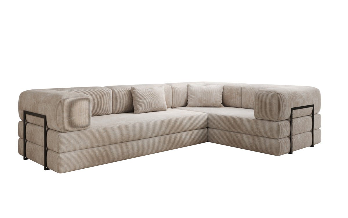 Designer Sofa Lazy L geschlossen in Cord
