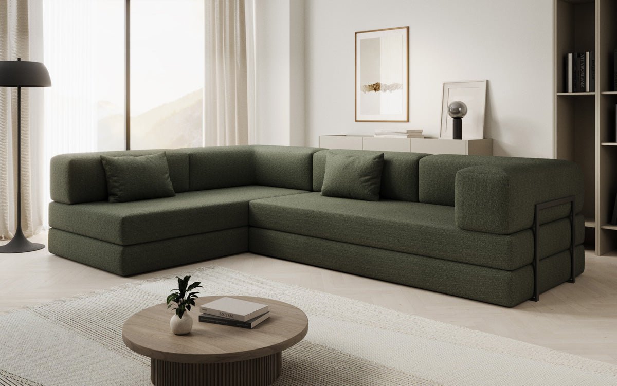 Designer Sofa Lazy L in Bouclé