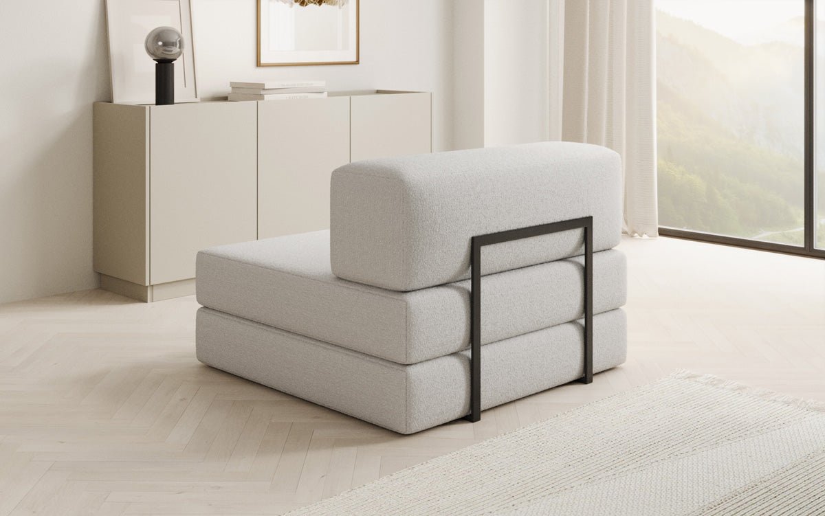 Designer Sofa Mittelmodul Lazy in Bouclé