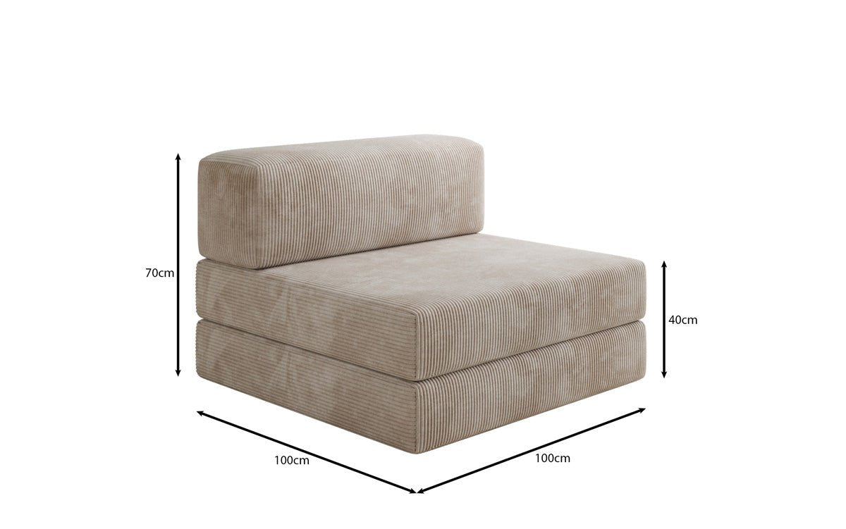 Designer Sofa Mittelmodul Lazy in Cord
