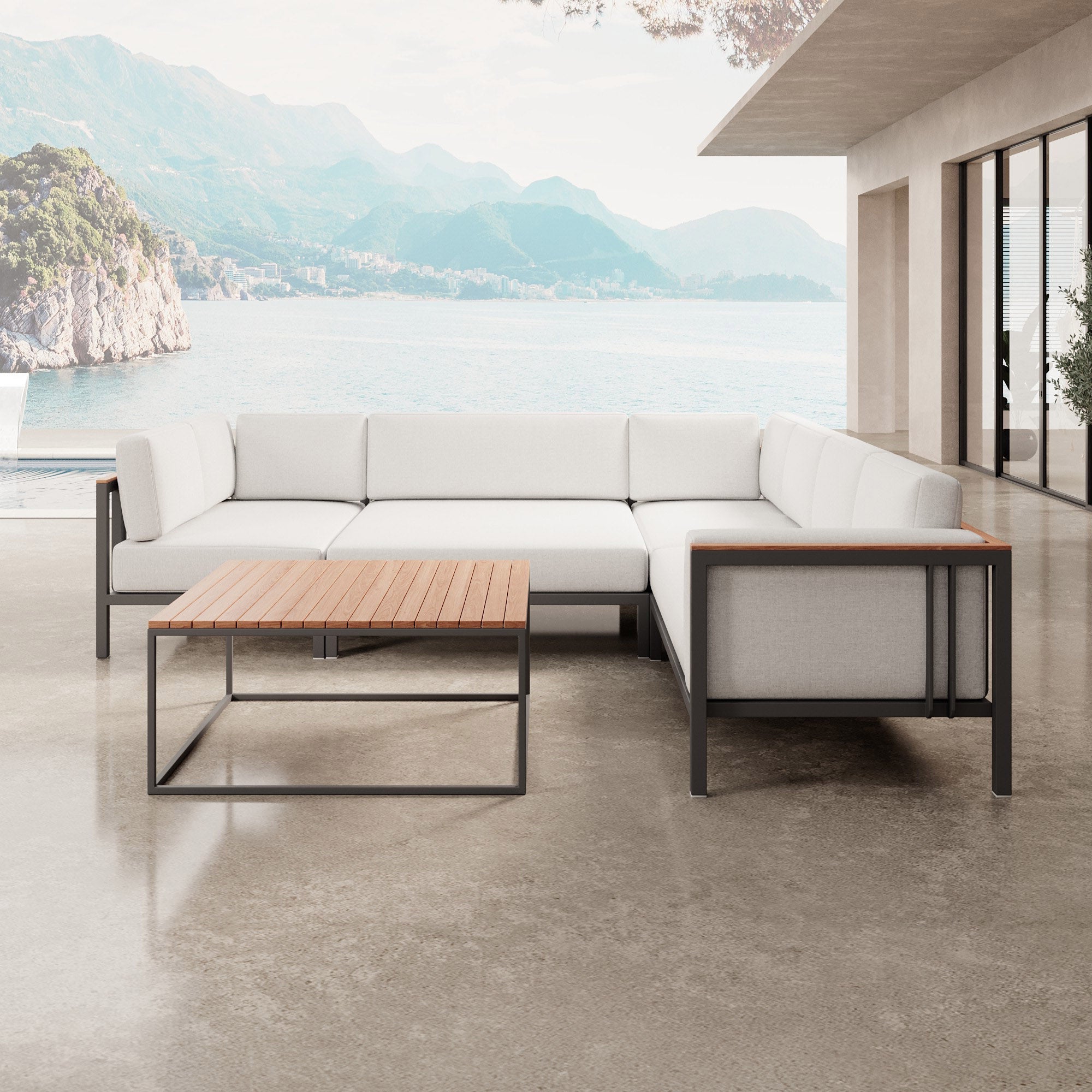 Euphoria – Ecklounge & Tisch aus Aluminium | Aevora™ Kollektion