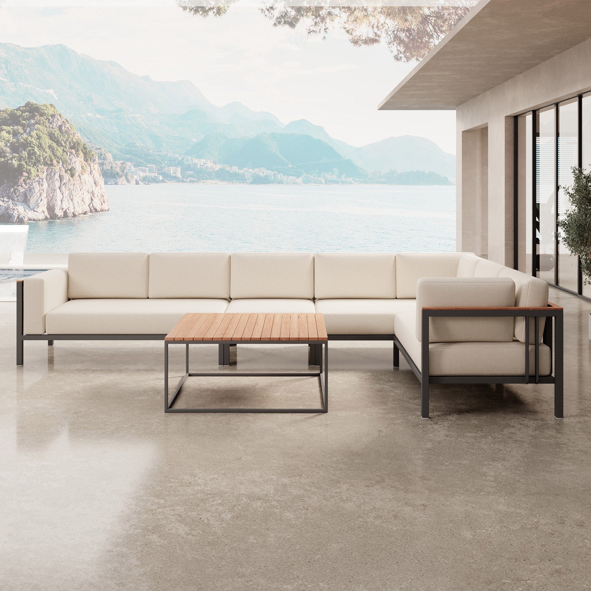 Euphoria – L-Maxilounge & Tisch aus Aluminium | Aevora™ Kollektion