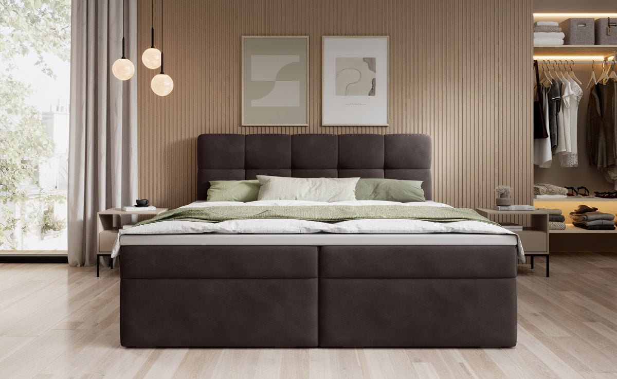Boxspringbett Cozy II Samt mit Stauraum
