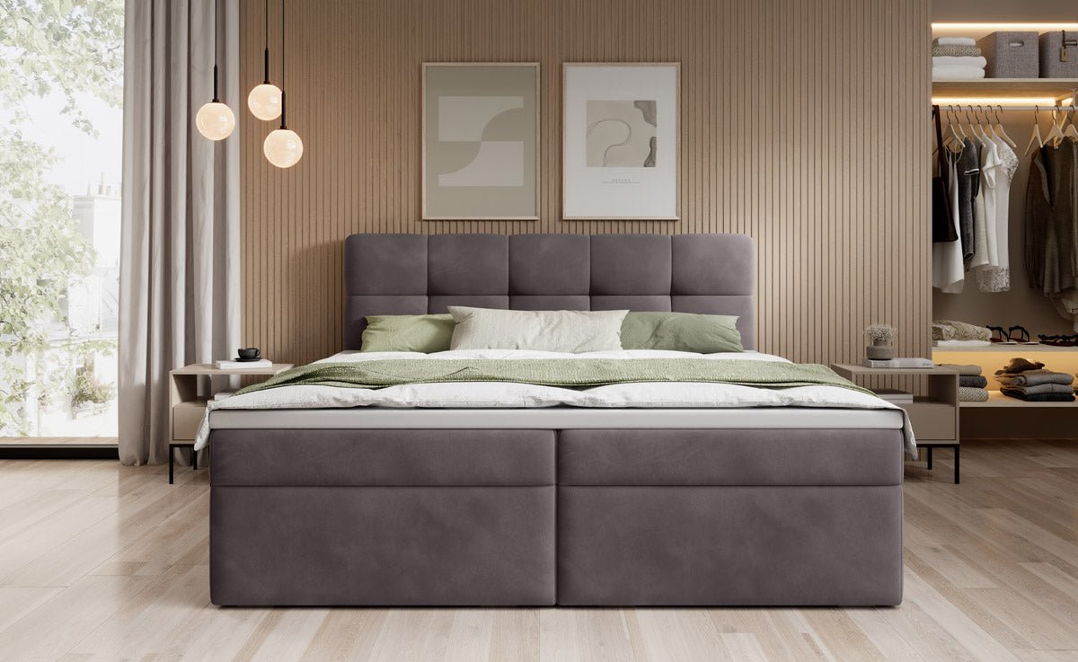 Boxspringbett Cozy II Samt mit Stauraum