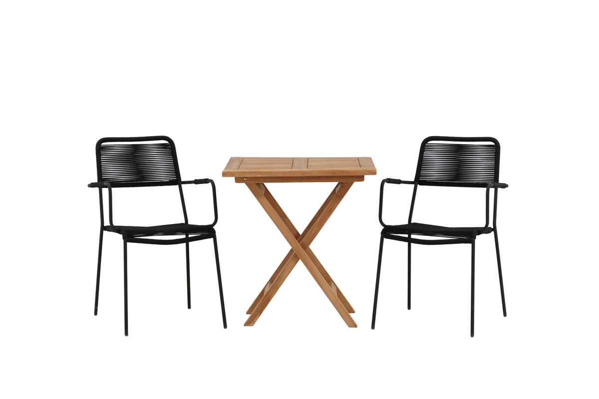 Garten Cafegruppe Elbe – 3-teiliges Gartenmöbel-Set 70x70 cm