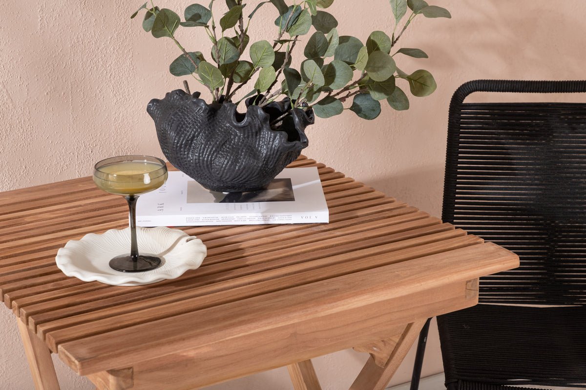 Garten Cafegruppe Kivara – 3 teiliges Set aus Teakholz und Polyester