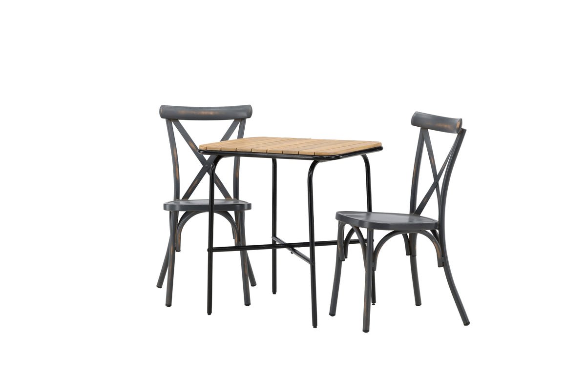 Garten Cafegruppe Living – 3-teiliges Gartenmöbel-Set mit Stühlen aus Aluminium