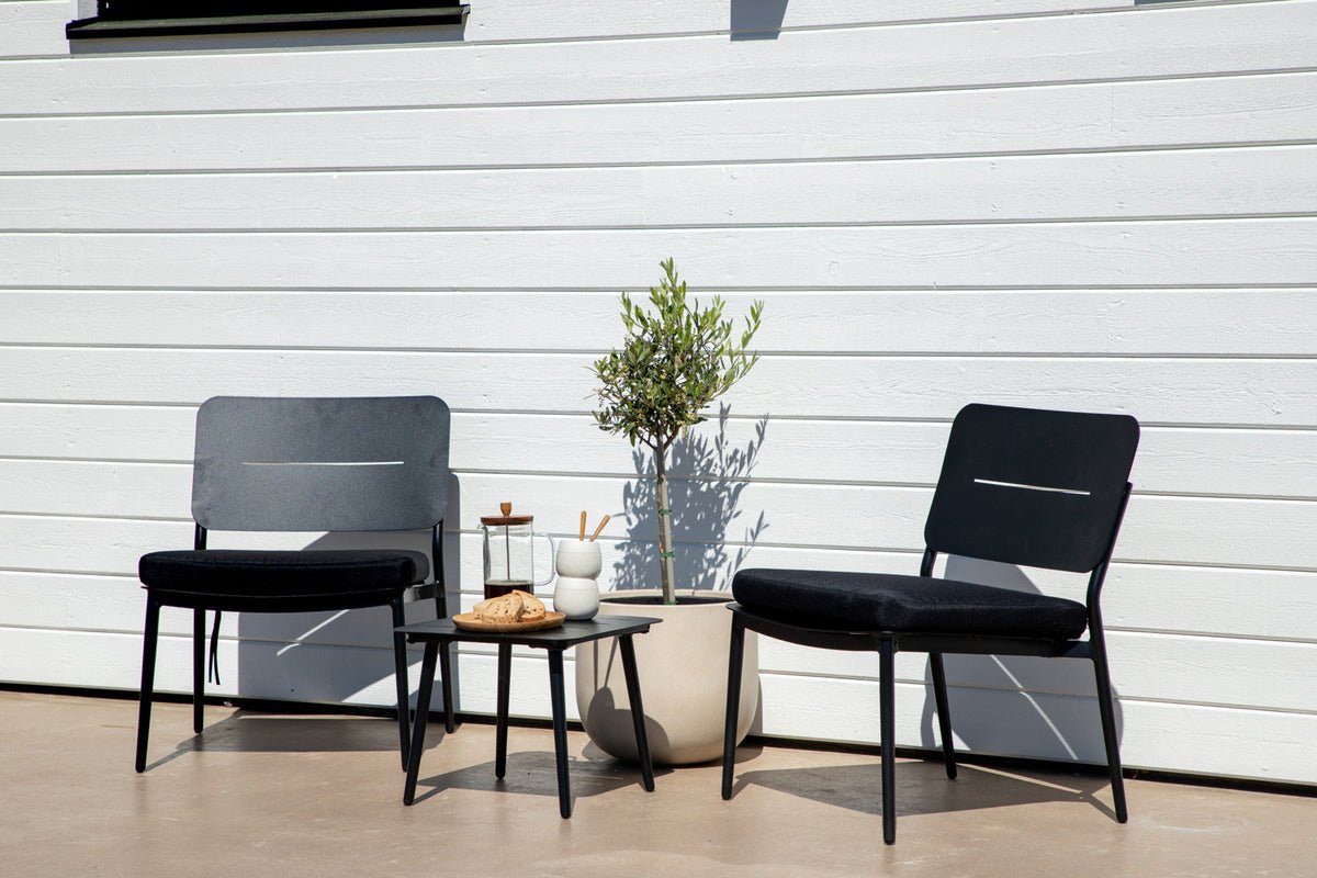 Garten-Couchtisch Dalia - Verfügbar in Schwarz und Beige/Aluminium