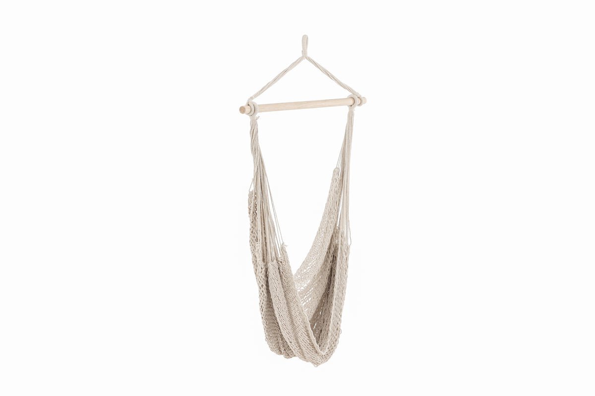 Garten Hängesessel Lilo - aus Baumwolle in Creme-Weiß