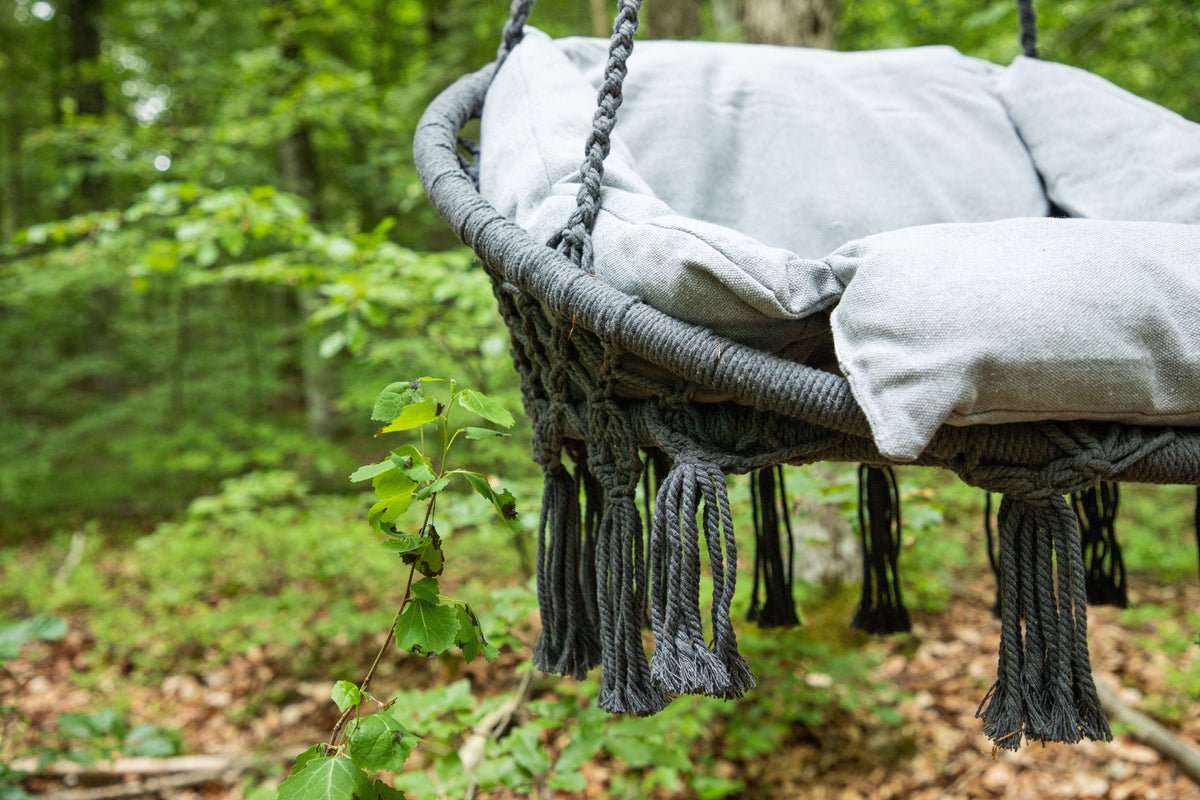 Garten Hängesessel Vera - aus Polyester in Weiß oder Grau