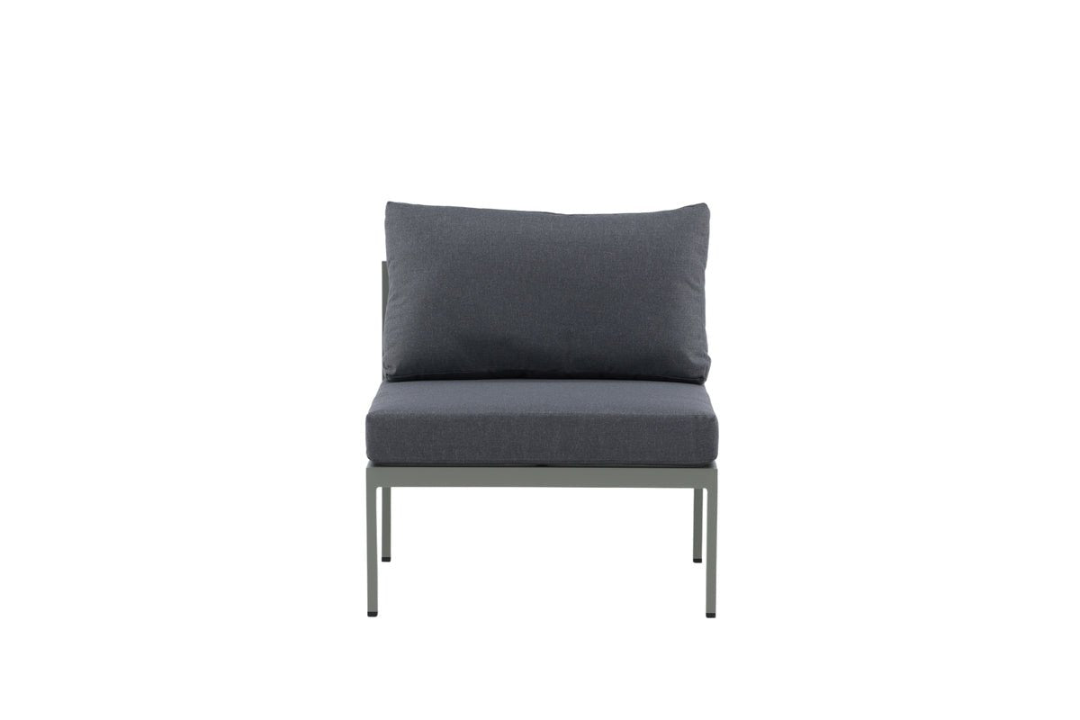 Garten Loungesessel Borelio - Outdoor-Sessel aus Aluminium & Stoff