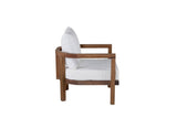 Garten-Loungesessel Erika - in Braun aus Akazie und Polyester