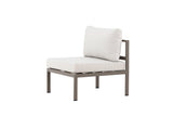 Garten Loungesessel Selva - Outdoor-Sessel mit Aluminium Gestell und zwei Kissen