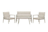 Garten Loungeset Marlen – in Grün & Beige mit Sofa, Sesseln & Tisch