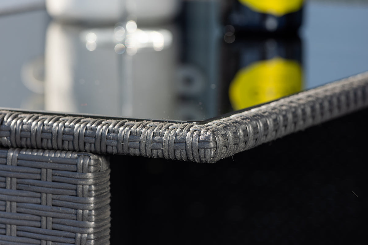 Garten Loungeset Talio – 3-teiliges Set aus synth. Rattan in Schwarz