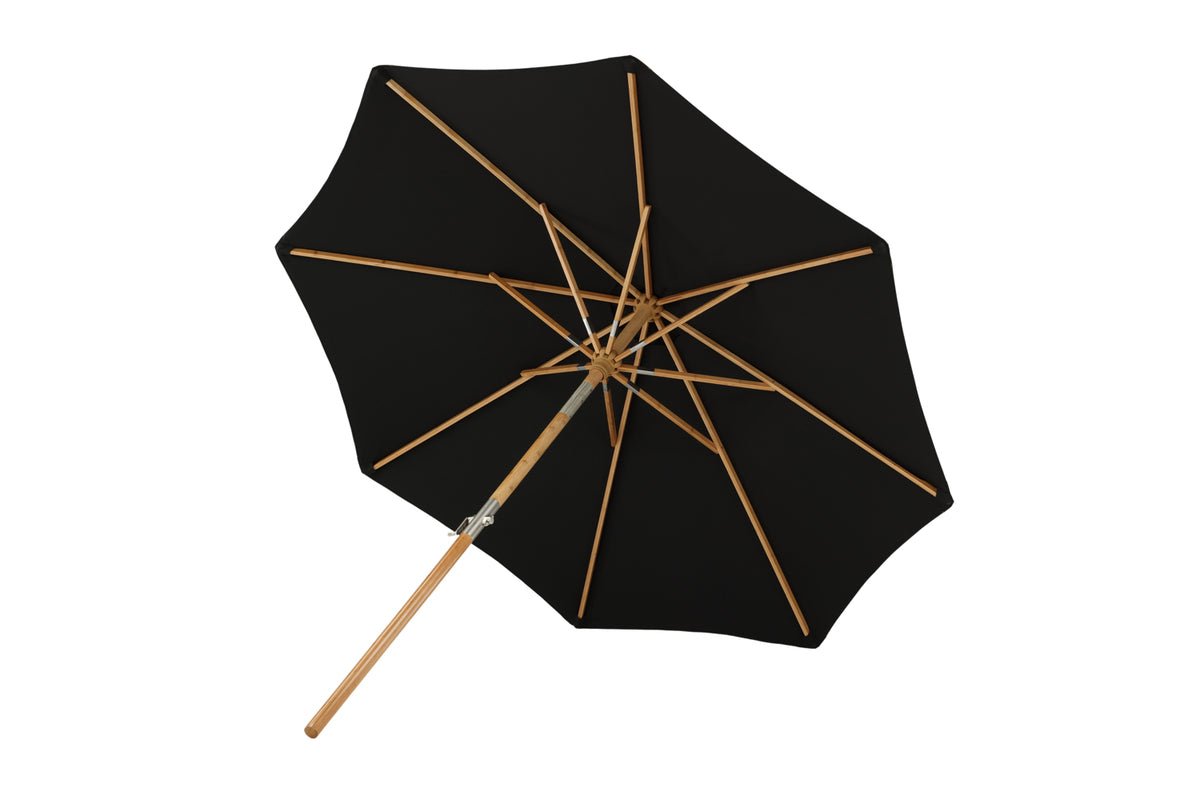 Garten Sonnenschirm Boho – Ø270 cm in wahlweise Schwarz oder Grau