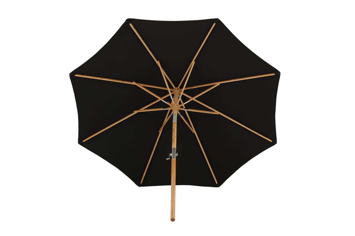 Garten Sonnenschirm Boho – Ø270 cm in wahlweise Schwarz oder Grau