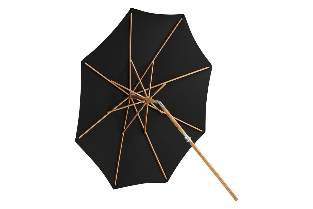 Garten Sonnenschirm Boho – Ø270 cm in wahlweise Schwarz oder Grau