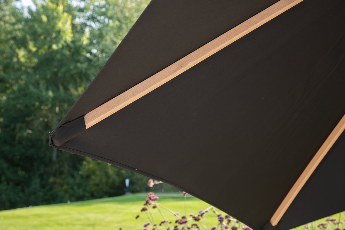 Garten Sonnenschirm Valenza – Ø250 cm in Schwarz oder Weiß