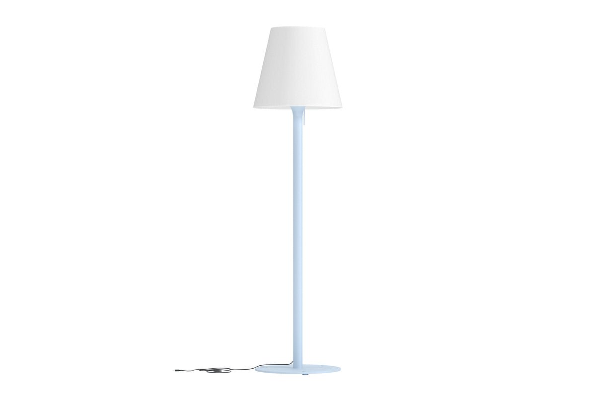 Garten Stehlampe „Belano“ – mit hellblauem Stahlgestell