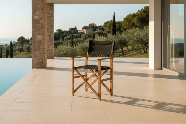 2er Set - Gartenstuhl Marlene aus Akazie/Polyester