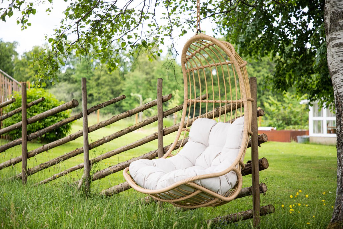 Hängesessel Kaelis - aus Rattan in Beige