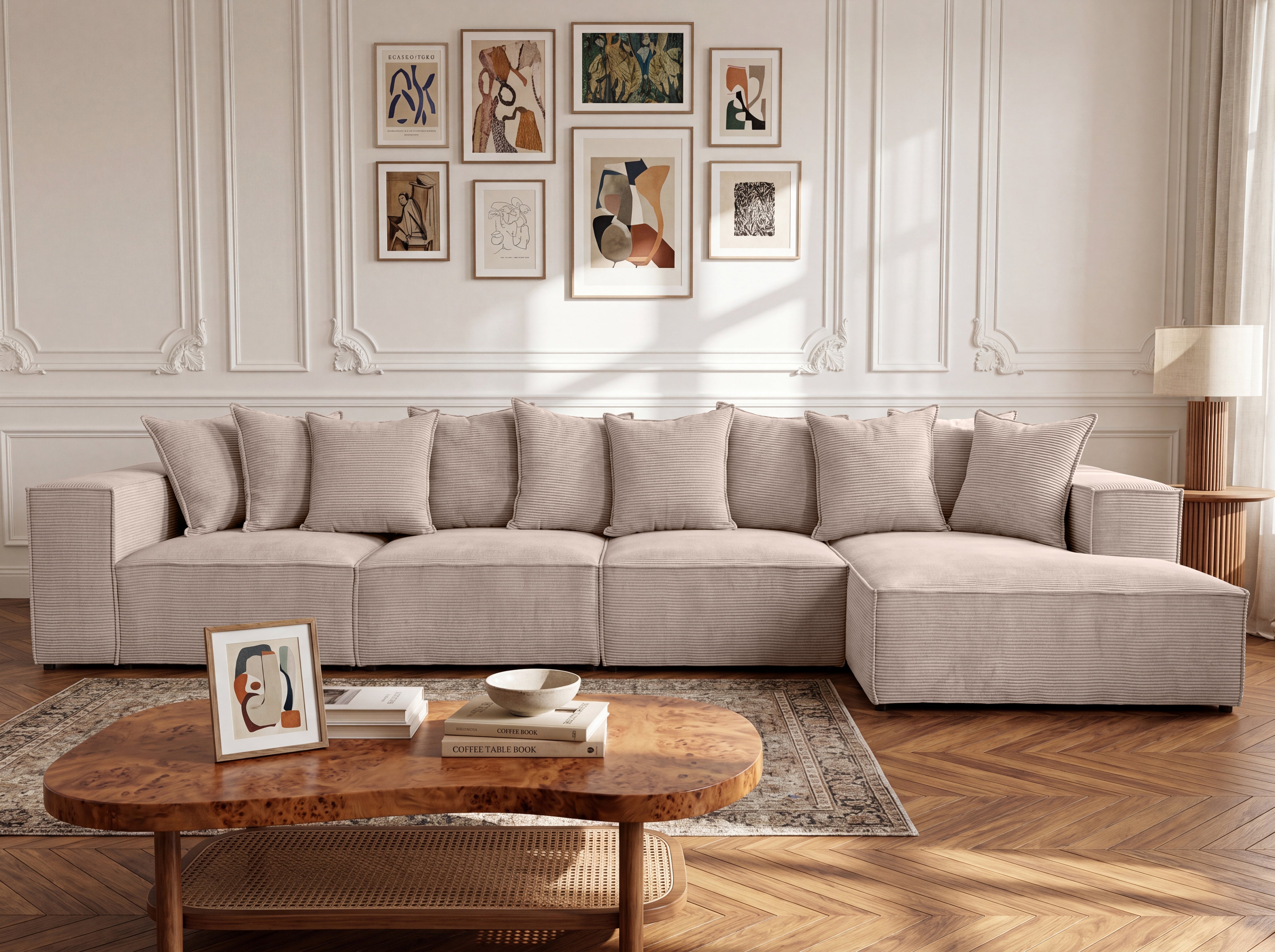 Designer Ecksofa Largo Maxi in Cord