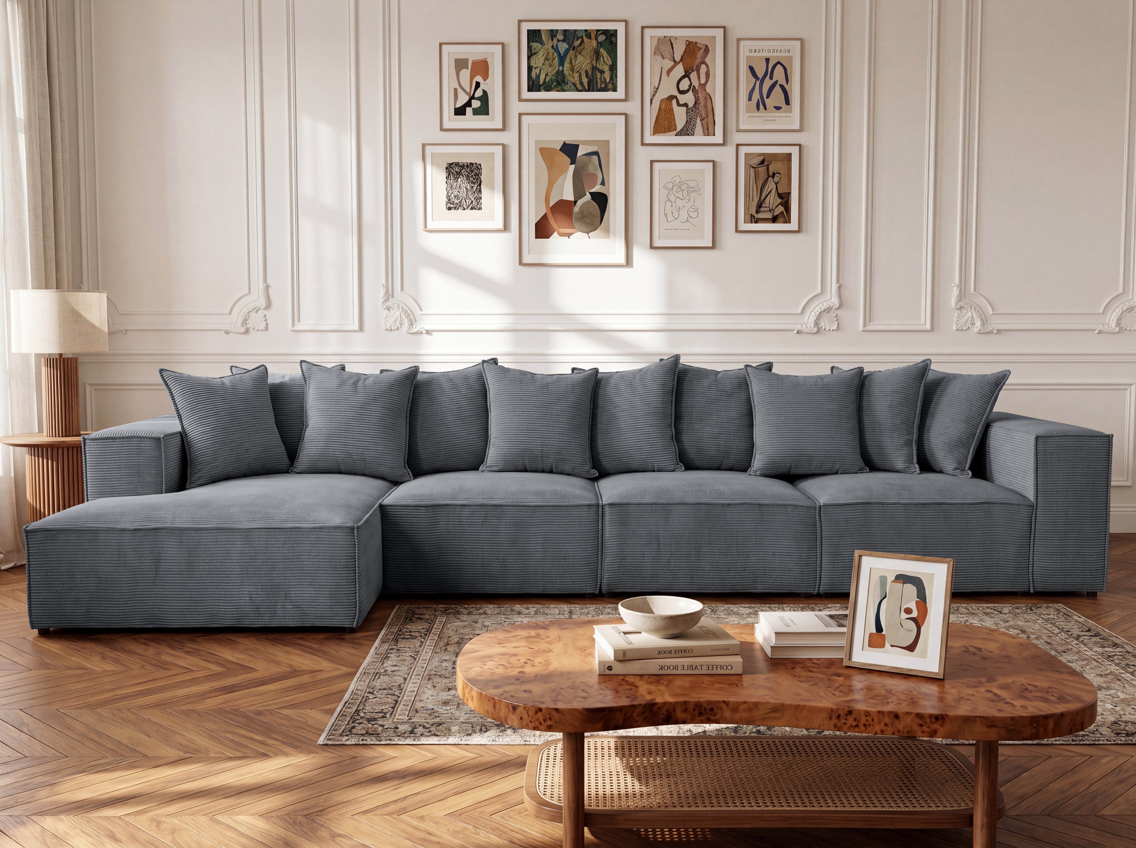 Designer Ecksofa Largo Maxi in Cord