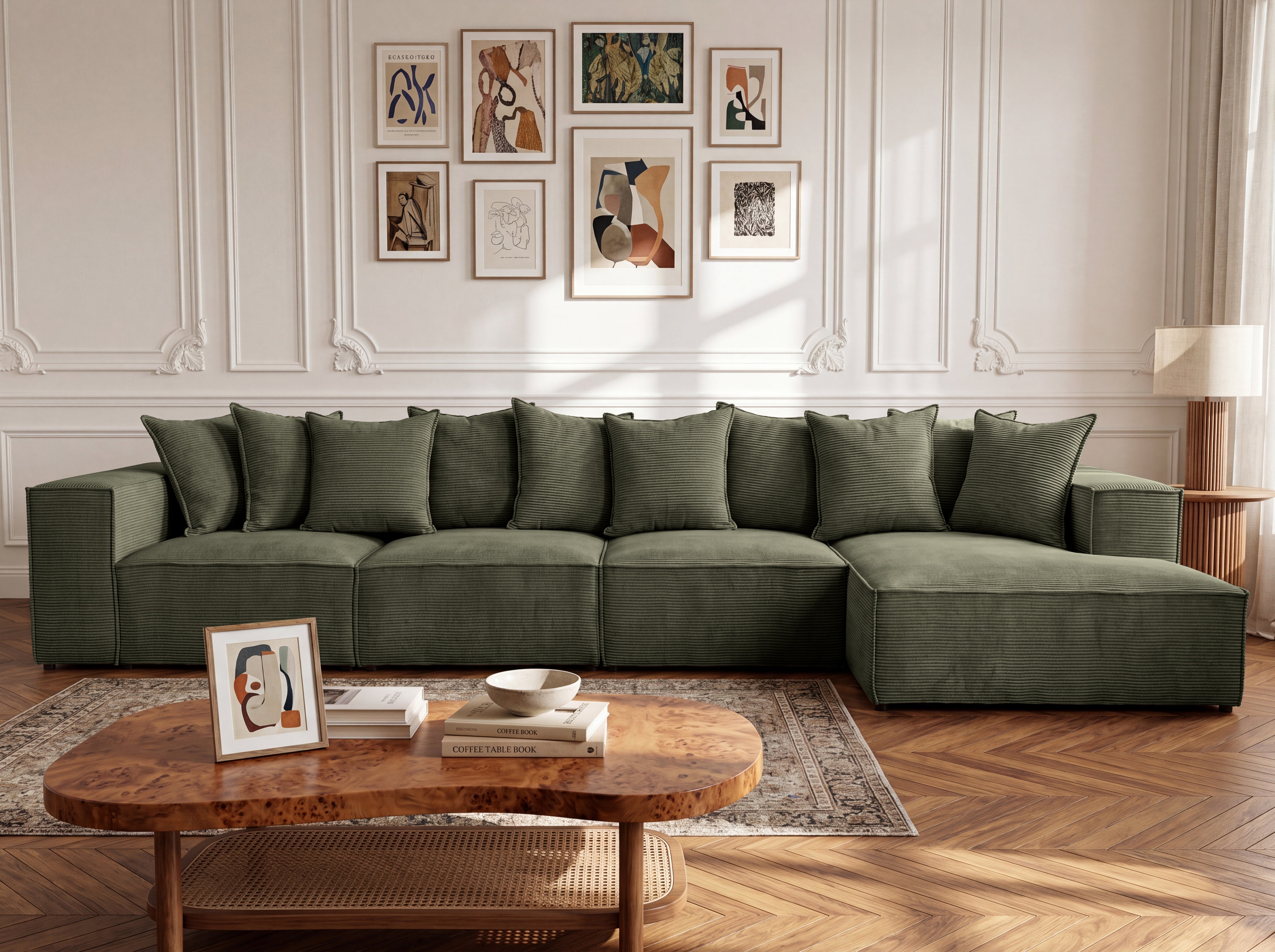 Designer Ecksofa Largo Maxi in Cord