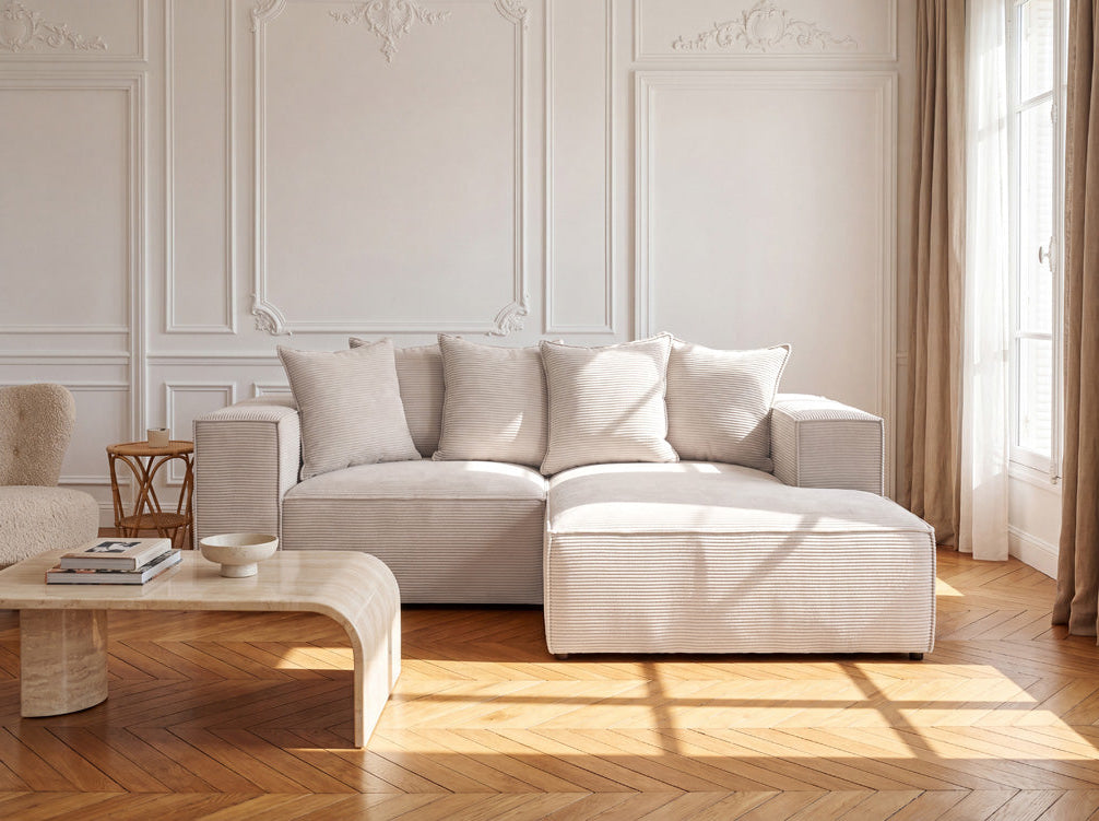 Designer Ecksofa Largo Mini in Cord